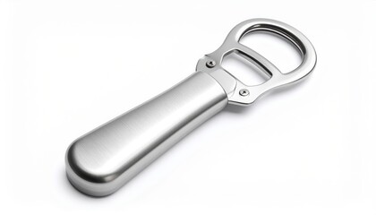 Shiny Bottle Opener: A high-angle shot captures a pristine bottle opener, gleaming with metallic sheen, ready to effortlessly liberate any bottled beverage.