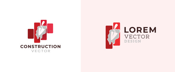 Construction and brick vector logo design