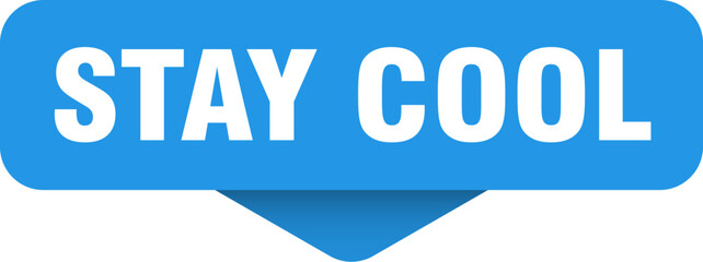 stay cool sticker. stay cool sign on transparent background