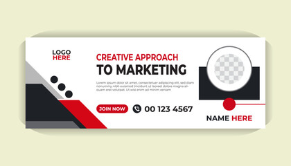 Clean and Modern Facebook Cover Template for Digital Promotion
