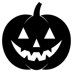 halloween pumpkin face on white background .svg