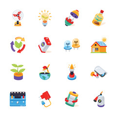 Get this premium set of eco energy and power 3d icons