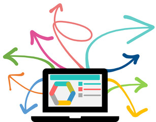 アイデアがひらめくグラフィック素材イラスト	