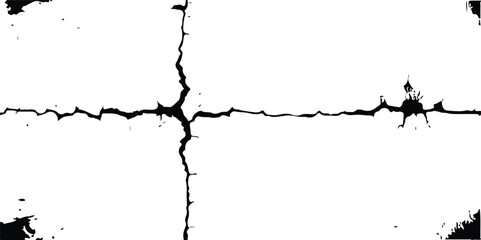 Distressed and Cracked Concrete Texture with Grunge Style Detailing on White Background – Ideal for Urban Decay Concepts.Cracked Grunge Texture on White Background – High Resolution Surface Damage