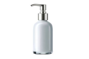 Stylish pump bottle for lotion or liquid soap with modern design