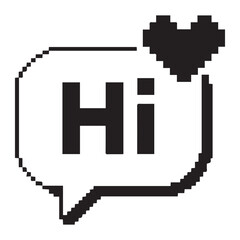 Obraz premium speech bubble icon with hi text