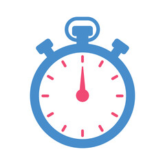 “Simple Stopwatch Icon Illustration for Time Management and Tracking”