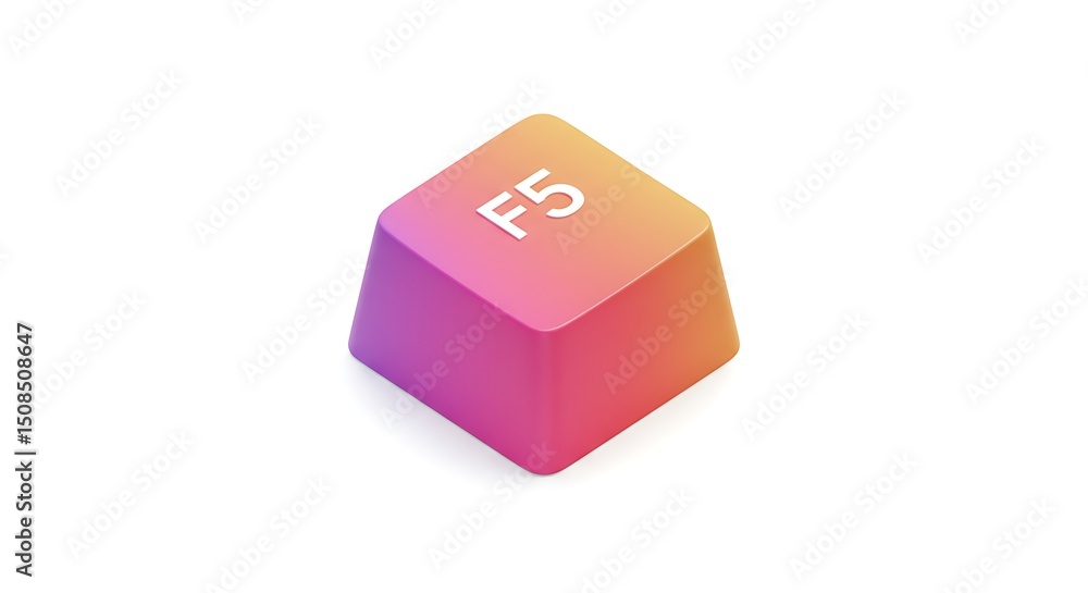 Poster f5 key on keyboard, refresh button concept