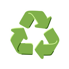Fototapeta premium The Green Recycling Symbol Represents Commitment to EcoFriendly Environmental Initiatives Vector illustration