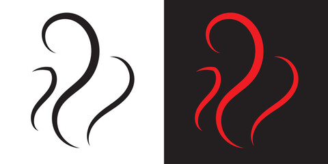 Smoke steam icon . Vector illustration. EPS 10/AI