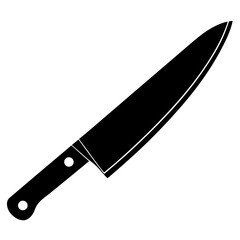 chef knife on white background