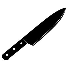 chef knife on white background  .svg
