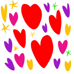 seamless pattern with hearts