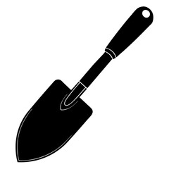 garden trowel on white background 