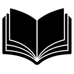 open book icon on white background 