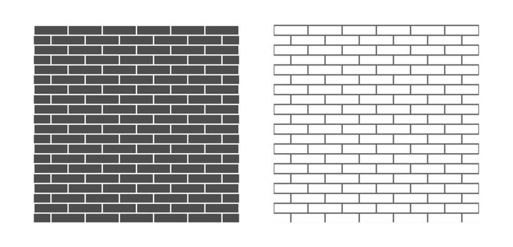 Brick wall graphic textures. Seamless graphics backgrounds. Design templates wall. Vector illustration 