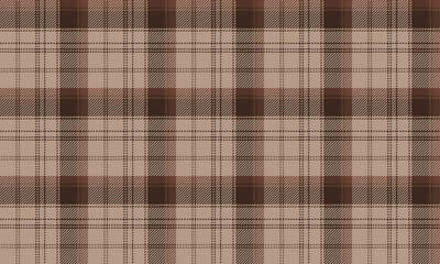 Seamless plaid pattern, cream, brown, suitable for designing clothes such as skirts and pants, adding a simple but striking style, vector illustration.