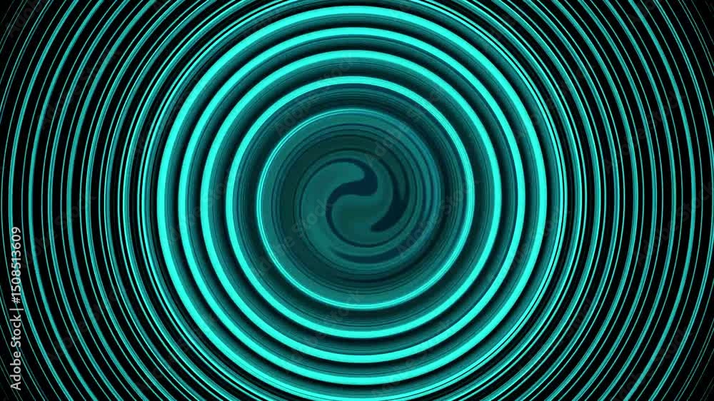 Aufkleber colorful fractal animation with unique circle movement. seamless looping background for creative vid
