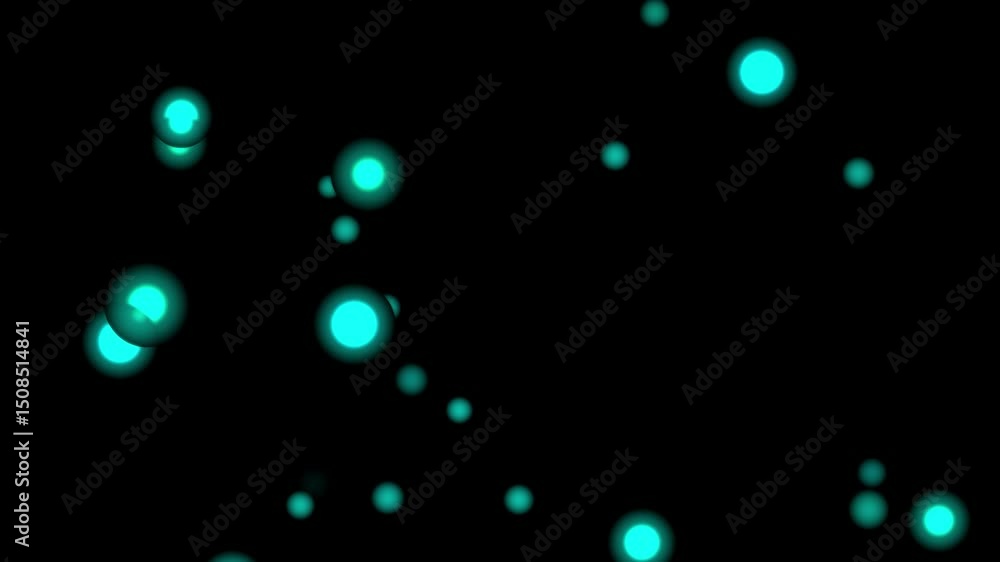 Poster light blue large particle field animation loop. smooth abstract background motion for presentations,