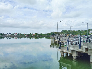 Situ Kulong Minyak, the water conservation lake and public space in Manggar, East Belitung,...
