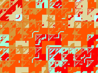 Abstract digital background, bright orange background