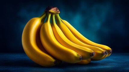 Ripe Yellow Bananas Bunch with Food Photo Studio.