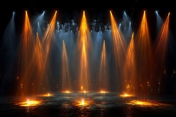 Center Stage Lit By Fiery Glow high resolution image