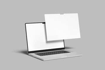 Laptop Screen Presentation Blank Mockup
