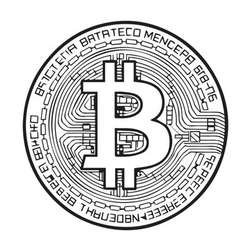 vector of bit coin icon