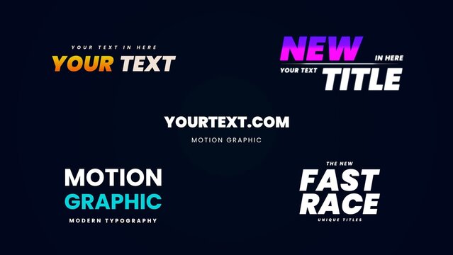 Random Glitch Style Titles