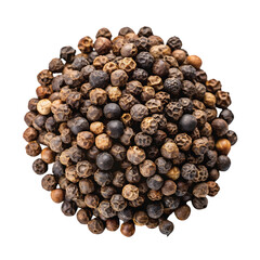 Obraz premium Dry Peppercorn Cluster: isolated dry peppercorn cluster, black wrinkled texture, aromatic spice, PNG