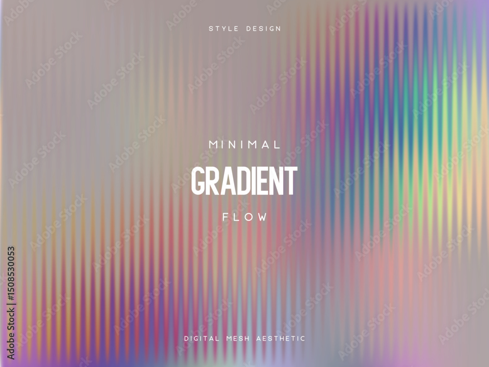 Poster pastel gradient mesh background with vertical stripes and smooth transitions. abstract vector design