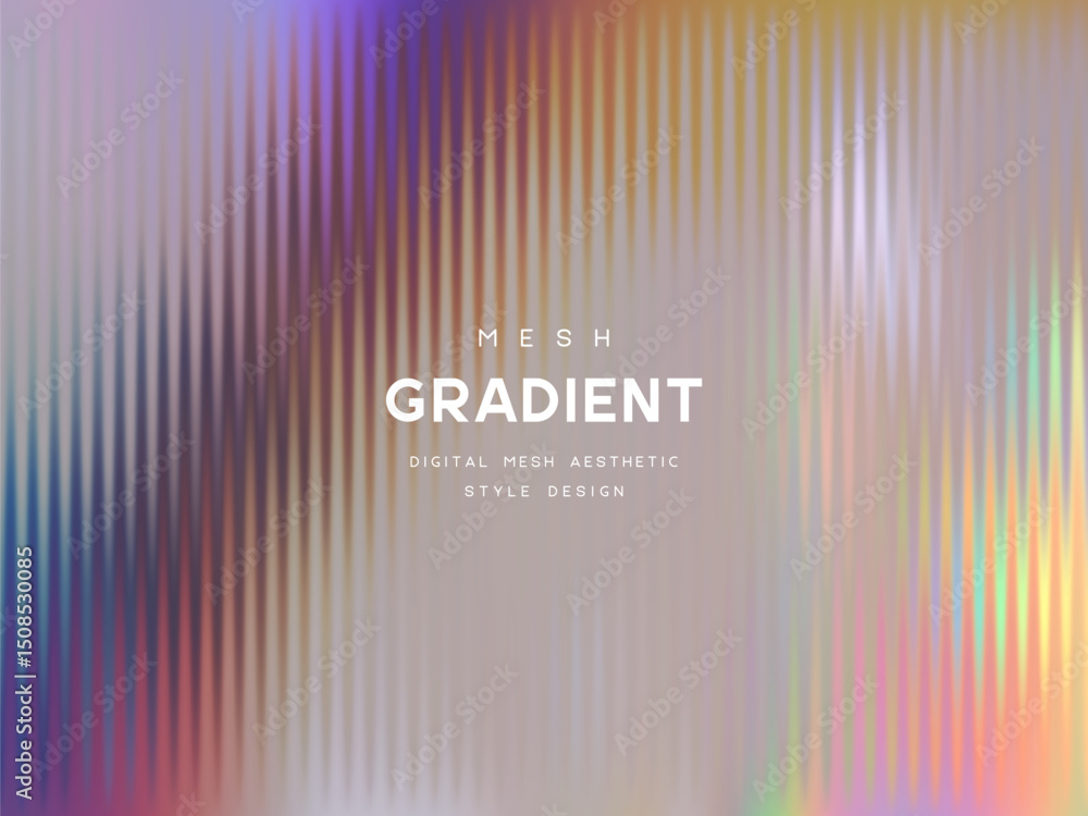 Poster pastel gradient mesh background with vertical stripes and smooth transitions. abstract vector design