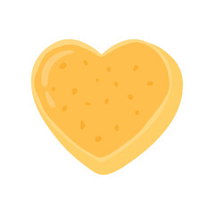 Kue Kacang Indonesian Traditional Peanut Cookies with Heart Shape for Lebaran Idul Fitri Food Art Vector Illustration