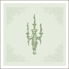 Modern digital art form - aesthetic, whimsical linear card of the Roaring Twenties era (Gatsby wedding) in soft, rich colors.