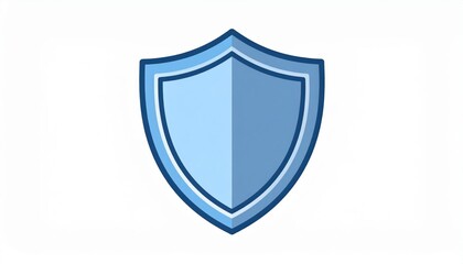 Simple Light Blue Pixel Art Shield Icon