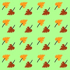 Autumn leaves seamless pattern. Seamless pattern of fallen leaves for wallpaper, print design