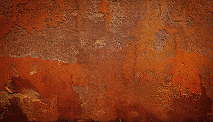 Obraz premium rough ancient plastered wall in warm orange