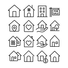 set of real estate icons