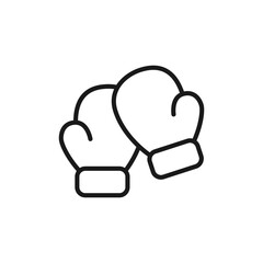 Vector illustration of an boxing gloves icon on a white background
