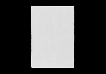 Paper piece isolated on background. Old sheet torn blank texture. Card board ripped template white...