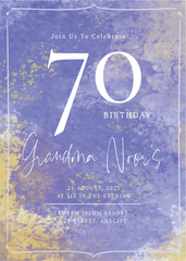 grandma birthday card invitation mockup template