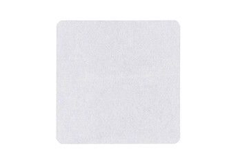 Paper piece isolated on background. Old sheet torn blank texture. Card board ripped template white with ragged edges.