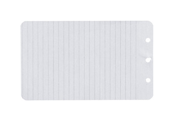 Paper piece isolated on background. Old sheet torn blank texture. Card board ripped template white with ragged edges.