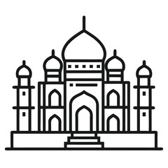 Taj Mahal Outline