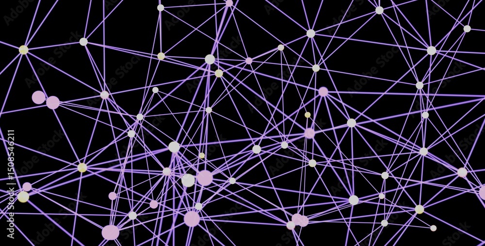 Poster abstract background with network connection. dots and lines. technology, digital, communication conc