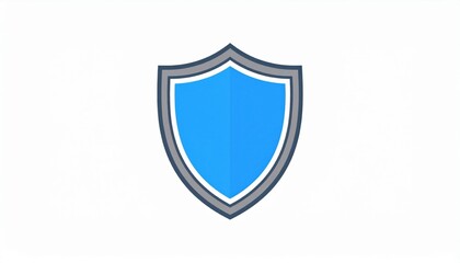 Simple Blue Shield Graphic Design