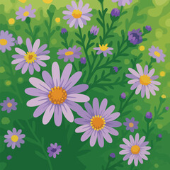 A vibrant and colorful collection of blooming flowers, showcasing a variety of species in full bloom. Perfect for nature-themed designs, spring projects, and uplifting visuals