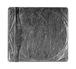 CD disk video case on black background. Isolated music transparent mockup. Clean cover box template.