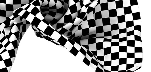 Black and white checkered flag, perfect for sports, racing, and victory themes.
